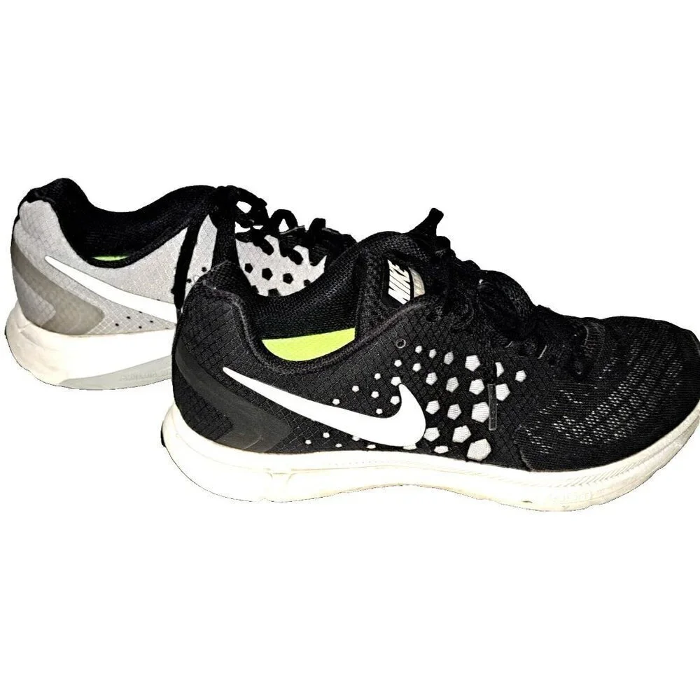 Nike Zoom Span US 7 Black & Gray Lace up Low Top Sneakers